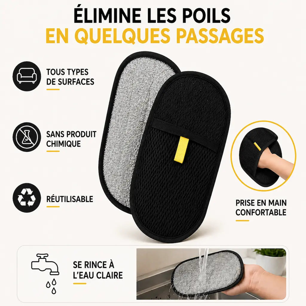 Gant anti poils chien chats 