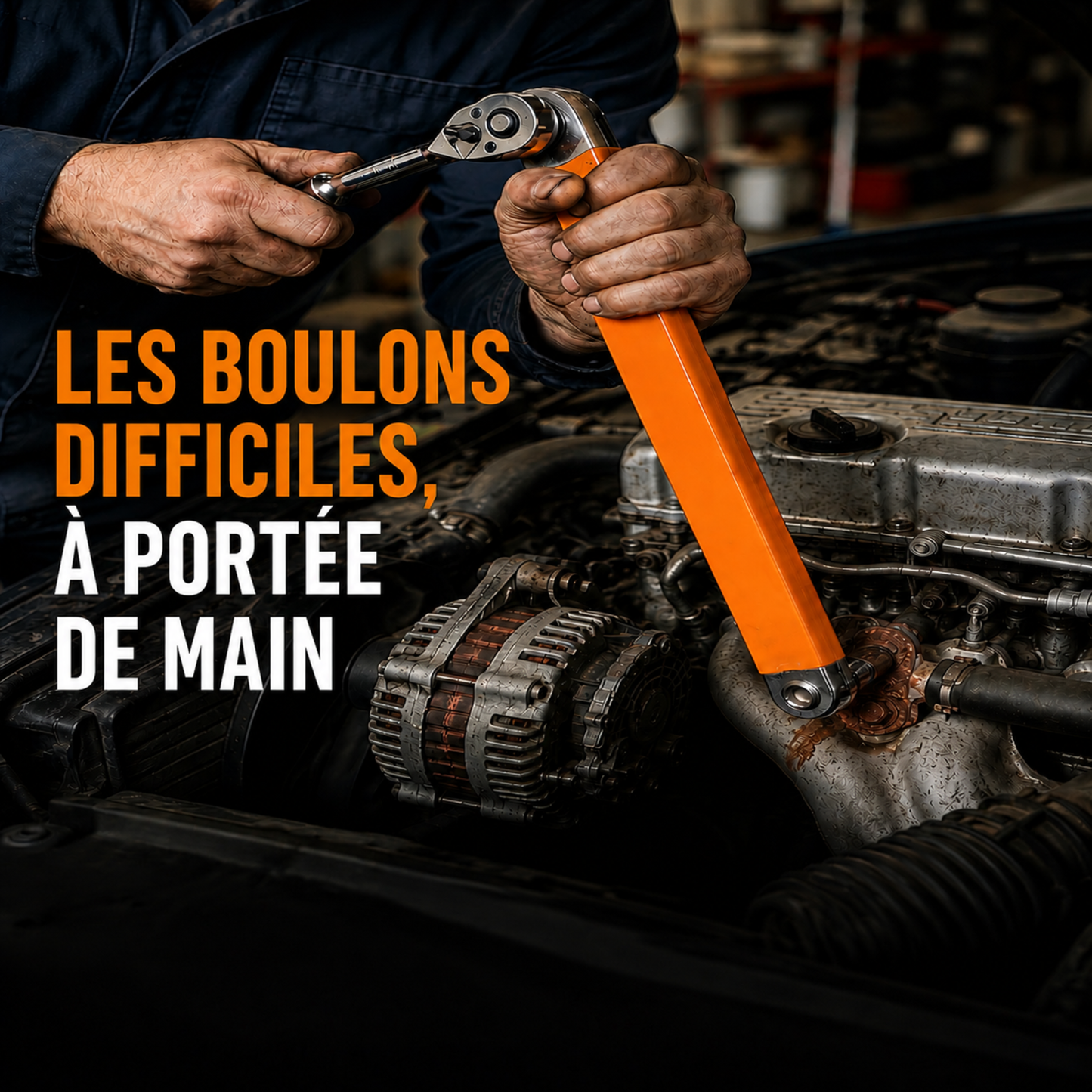 DeepReach™ – Rallonge de cliquet pour boulons difficiles d'accès sur moteur