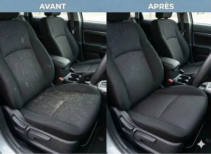 gant anti poils pour retirer un maximum de poils d'animaux des sieges autos