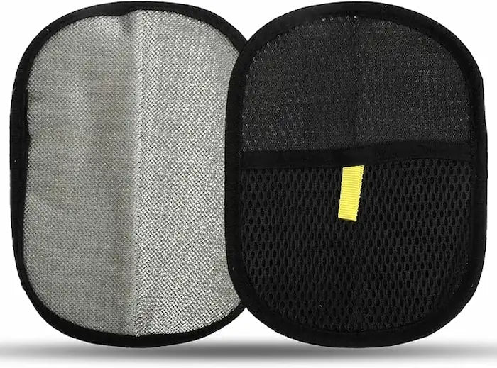 paire de gants anti poils pour animaux, vue des deux cotés